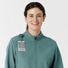 Layers Women's Soft Shell Scrub Jacket Vintage Teal side detail 1
