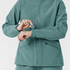 Layers Women's Soft Shell Scrub Jacket Vintage Teal side detail 2