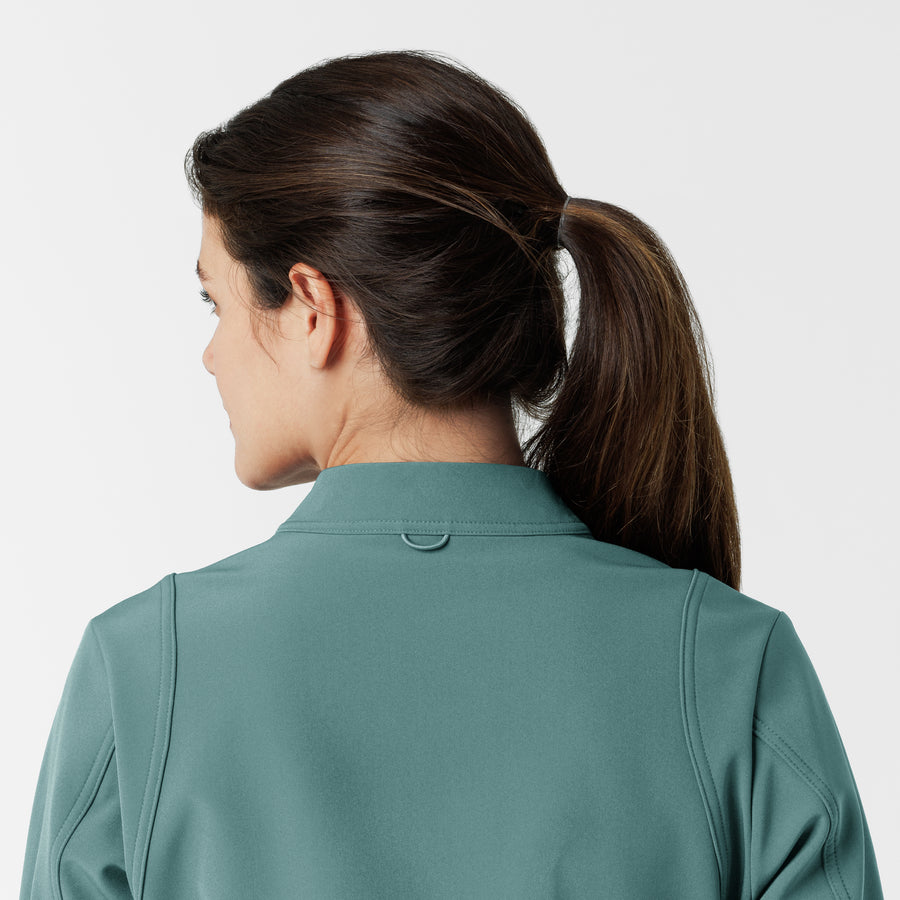 Women's Softshell Scrub Jacket - Vintage Teal