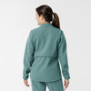 Layers Women's Soft Shell Scrub Jacket Vintage Teal back view
