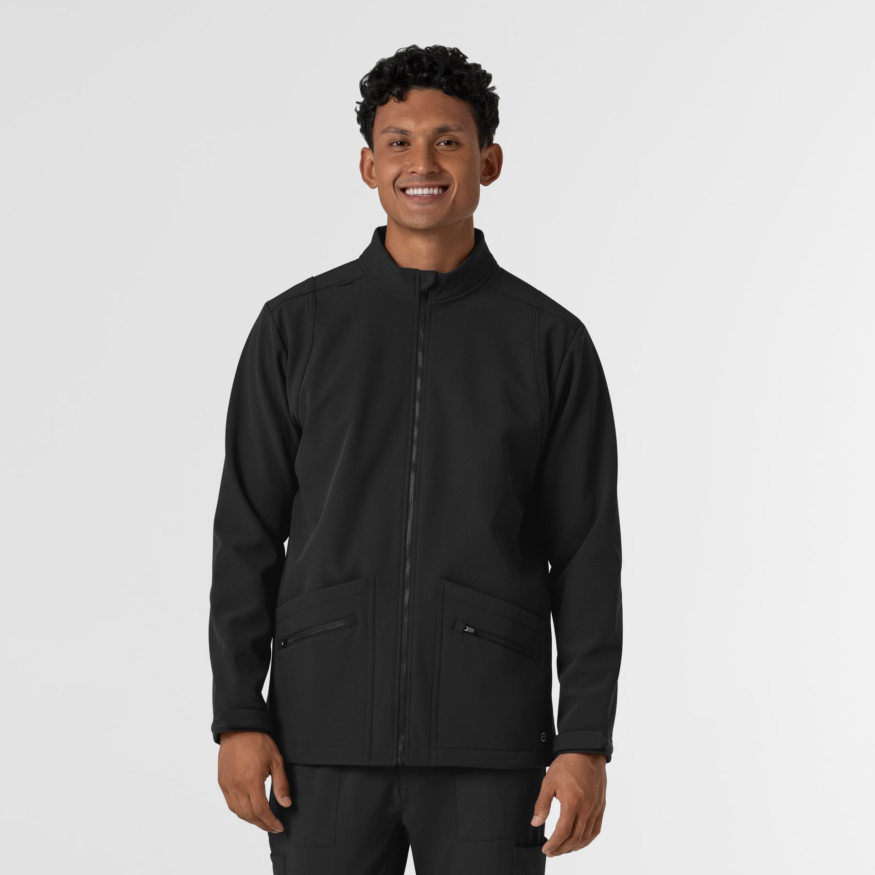 Layers Men's Soft Shell Scrub Jacket Black
