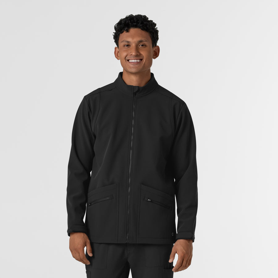 Layers Men's Soft Shell Scrub Jacket Black