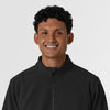 Layers Men's Soft Shell Scrub Jacket Black front detail