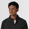 Layers Men's Soft Shell Scrub Jacket Black side detail 1