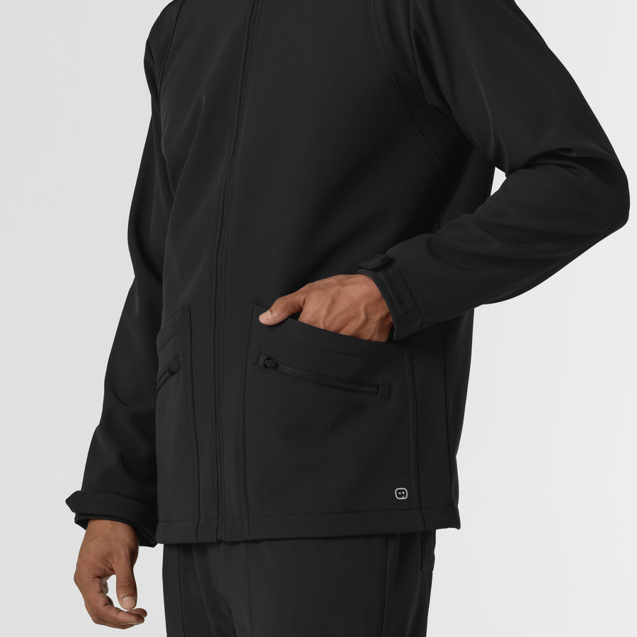Men's Softshell Scrub Jacket - Black