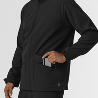 Men's Softshell Scrub Jacket - Black
