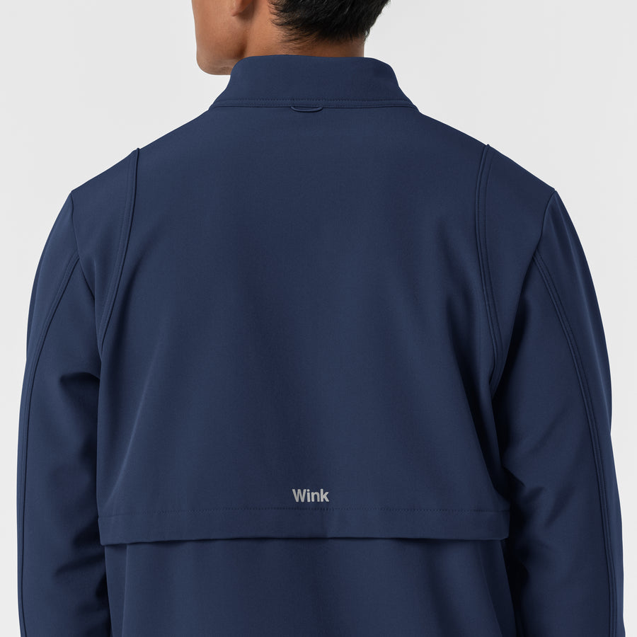 Men's Softshell Scrub Jacket - Navy