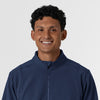 Layers Men's Soft Shell Scrub Jacket Navy front detail