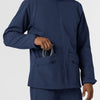 Layers Men's Soft Shell Scrub Jacket Navy hemline detail