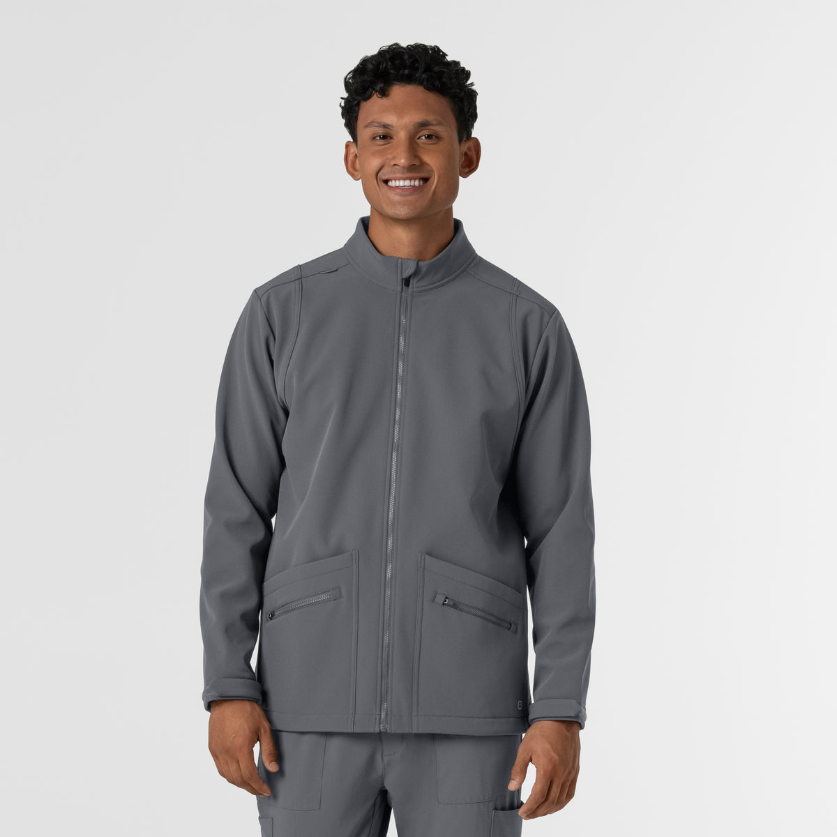 Layers Men's Soft Shell Scrub Jacket Pewter