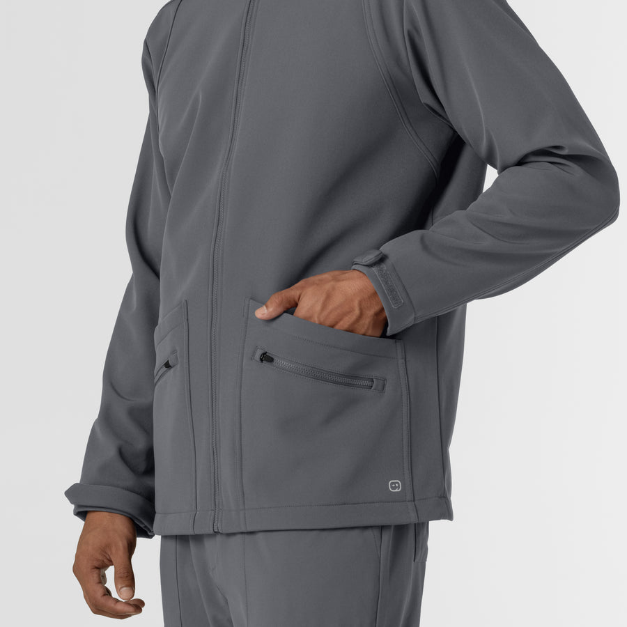 Men's Softshell Scrub Jacket - Pewter