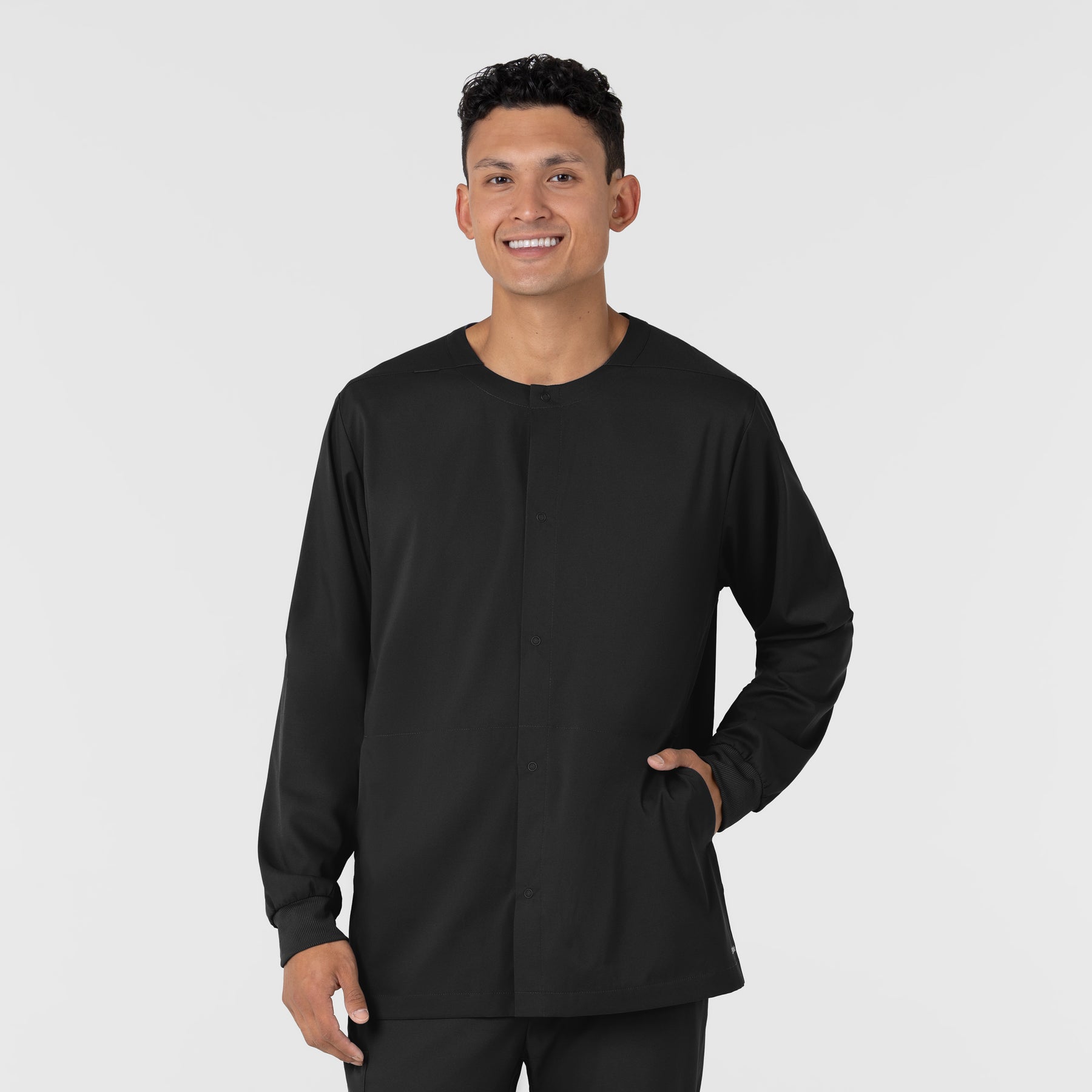 Boundless Men’s Warm-Up Scrub Jacket Black