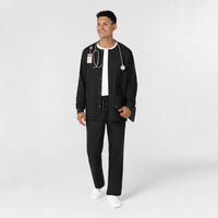 Boundless Men’s Warm-Up Scrub Jacket Black full scrub set