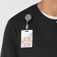 Boundless Men’s Warm-Up Scrub Jacket Black side detail 1