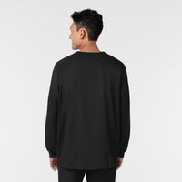 Boundless Men’s Warm-Up Scrub Jacket Black back view