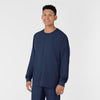Boundless Men’s Warm-Up Scrub Jacket Navy side view