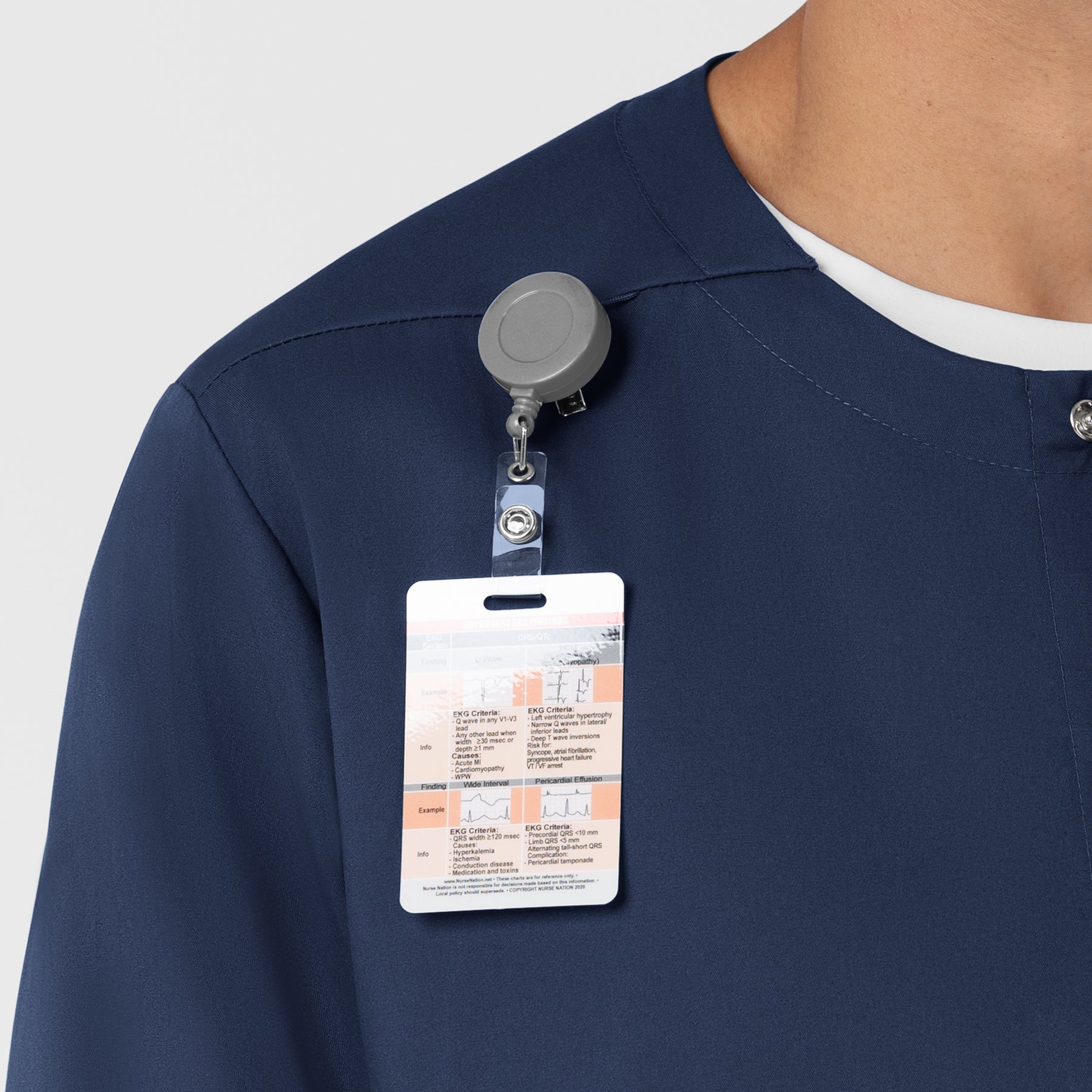 Boundless Men’s Warm-Up Scrub Jacket Navy side detail 1