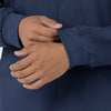 Boundless Men’s Warm-Up Scrub Jacket Navy hemline detail
