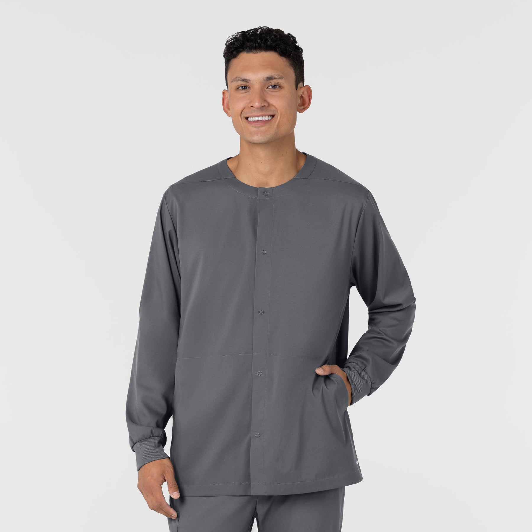 Boundless Men’s Warm-Up Scrub Jacket Pewter