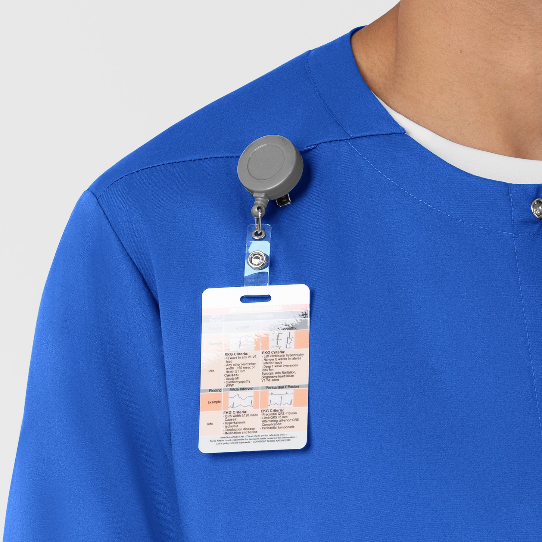 Boundless Men’s Warm-Up Scrub Jacket Royal side detail 1