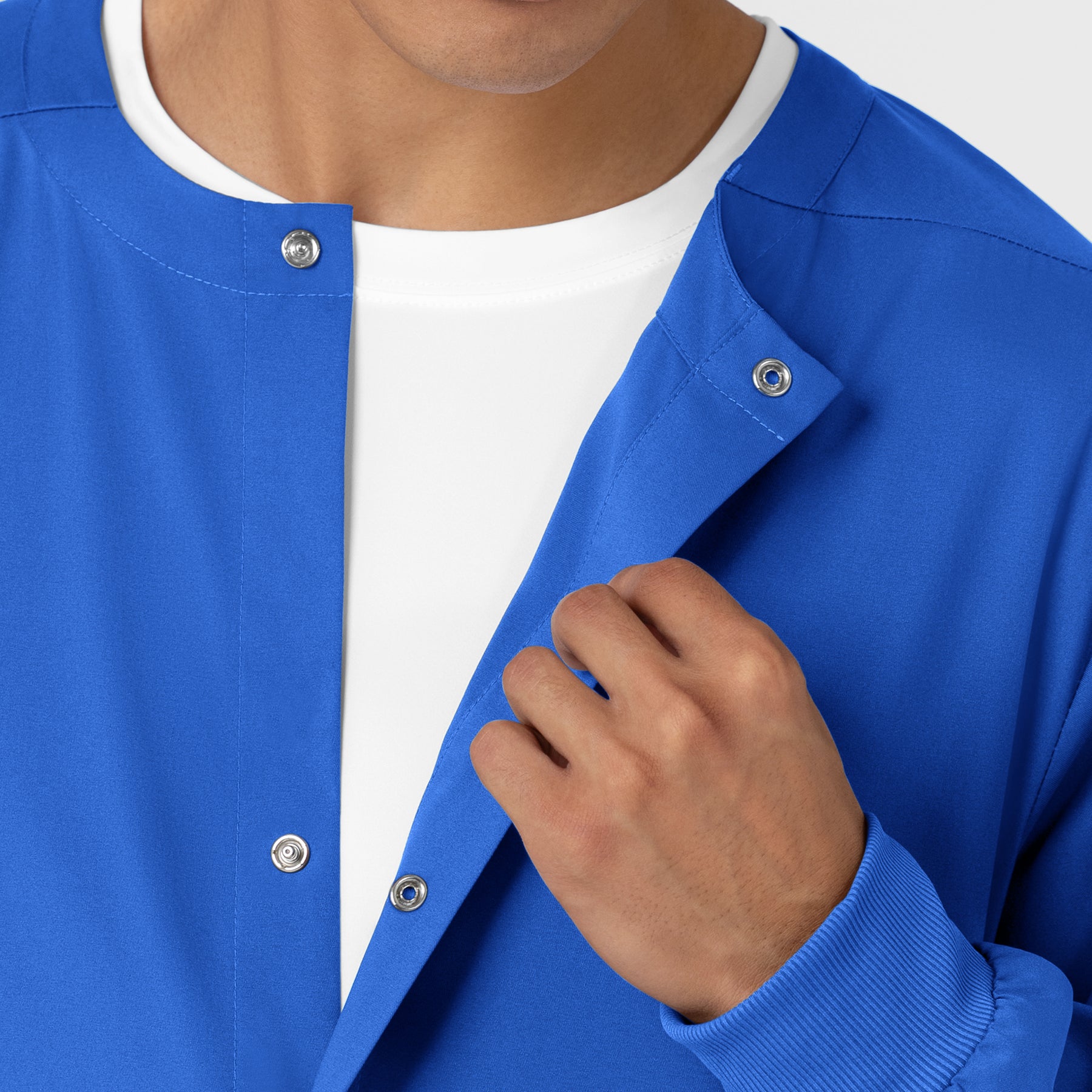 Boundless Men’s Warm-Up Scrub Jacket Royal back detail