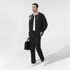 NURTUR Unisex Warm-Up Scrub Jacket - Black men's scrub set