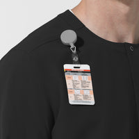 NURTUR Unisex Warm-Up Scrub Jacket - Black badge loop