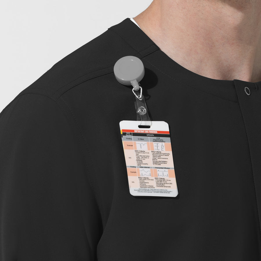 NURTUR Unisex Warm-Up Scrub Jacket - Black badge loop