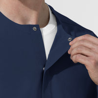 NURTUR Unisex Warm-Up Scrub Jacket - Navy collar