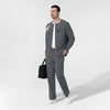 NURTUR Unisex Warm-Up Scrub Jacket - Pewter men's scrub set