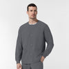 NURTUR Unisex Warm-Up Scrub Jacket - Pewter buttoned up