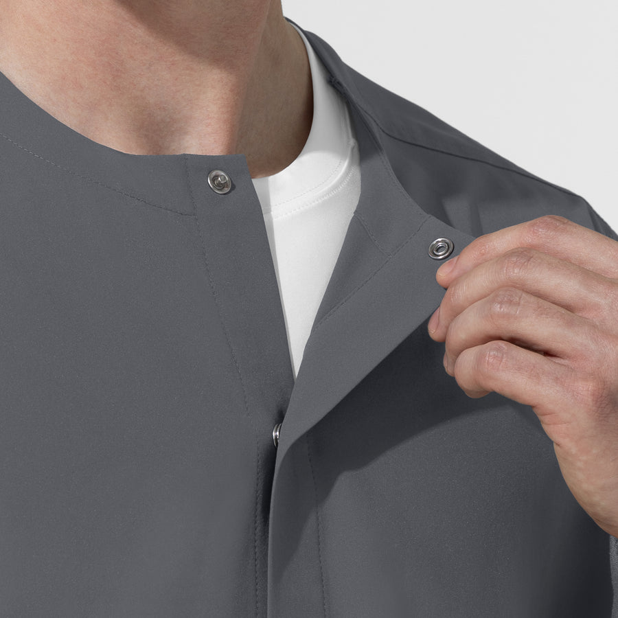 NURTUR Unisex Warm-Up Scrub Jacket - Pewter collar