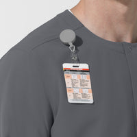 NURTUR Unisex Warm-Up Scrub Jacket - Pewter badge loop