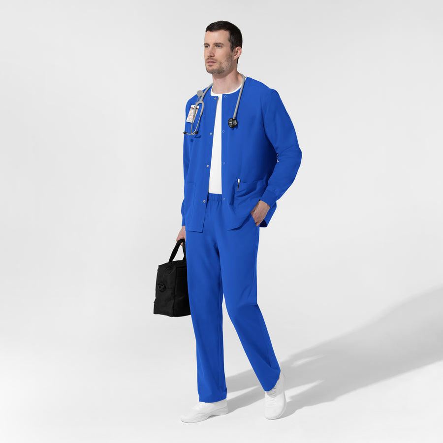 NURTUR Unisex Warm-Up Scrub Jacket - Royal men's scrub set