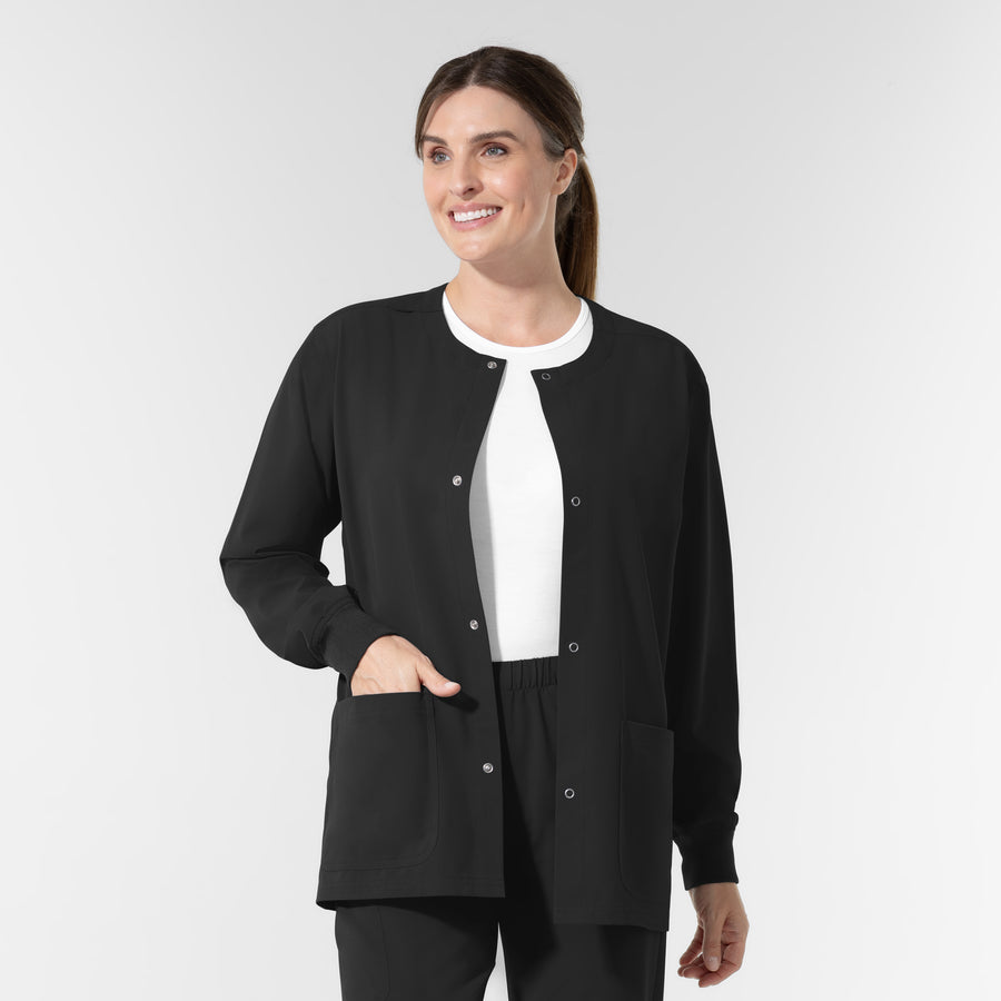 NURTUR Unisex Warm-Up Scrub Jacket - Black