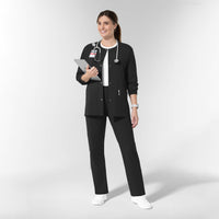 NURTUR Unisex Warm-Up Scrub Jacket - Black scrub set