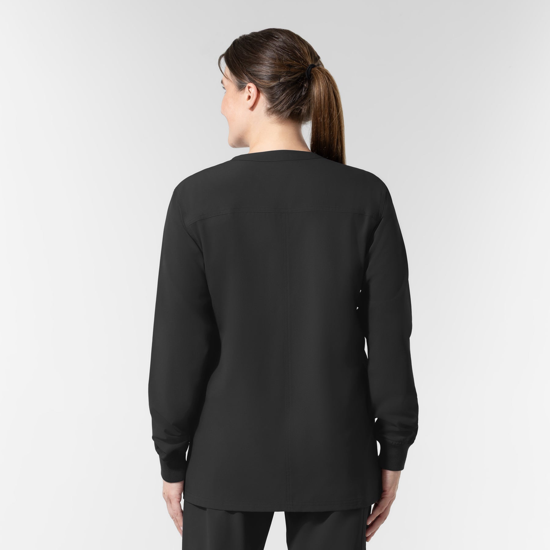 NURTUR Unisex Warm-Up Scrub Jacket - Black back
