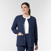 NURTUR Unisex Warm-Up Scrub Jacket - Navy