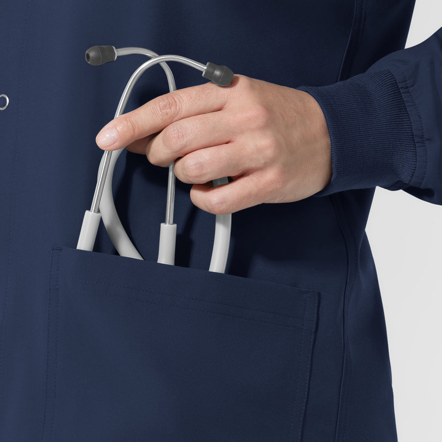 NURTUR Unisex Warm-Up Scrub Jacket - Navy pocket