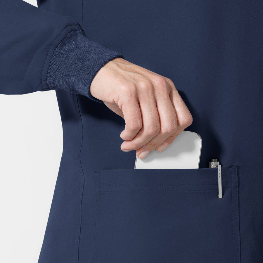 NURTUR Unisex Warm-Up Scrub Jacket - Navy side pocket