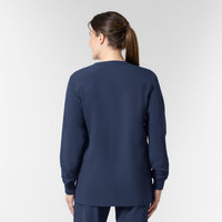 NURTUR Unisex Warm-Up Scrub Jacket - Navy back