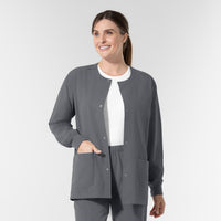 NURTUR Unisex Warm-Up Scrub Jacket - Pewter