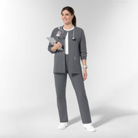 NURTUR Unisex Warm-Up Scrub Jacket - Pewter scrub set