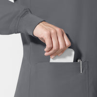 NURTUR Unisex Warm-Up Scrub Jacket - Pewter pocket