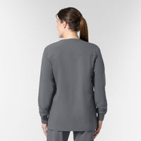 NURTUR Unisex Warm-Up Scrub Jacket - Pewter back