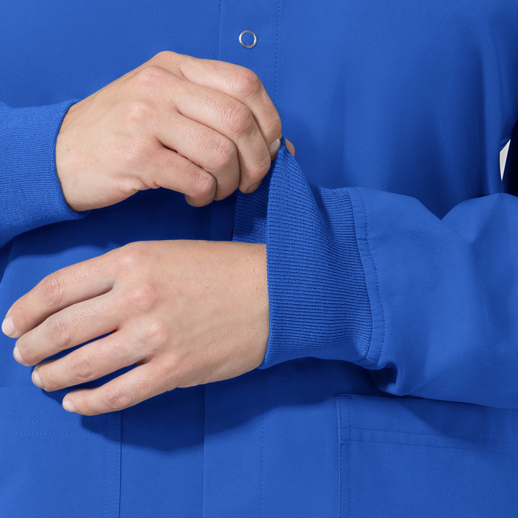 NURTUR Unisex Warm-Up Scrub Jacket - Royal cuffs