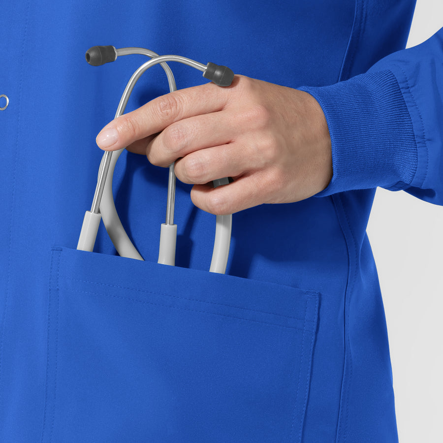 NURTUR Unisex Warm-Up Scrub Jacket - Royal side pocket