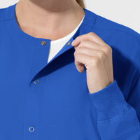 NURTUR Unisex Warm-Up Scrub Jacket - Royal collar