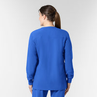 NURTUR Unisex Warm-Up Scrub Jacket - Royal back