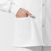 NURTUR Unisex Warm-Up Scrub Jacket - White